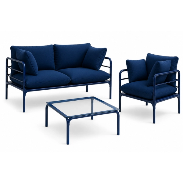 Zestaw Wypoczynkowy Ogrodowy BELLANTI Venezia Midnight Blue3os.